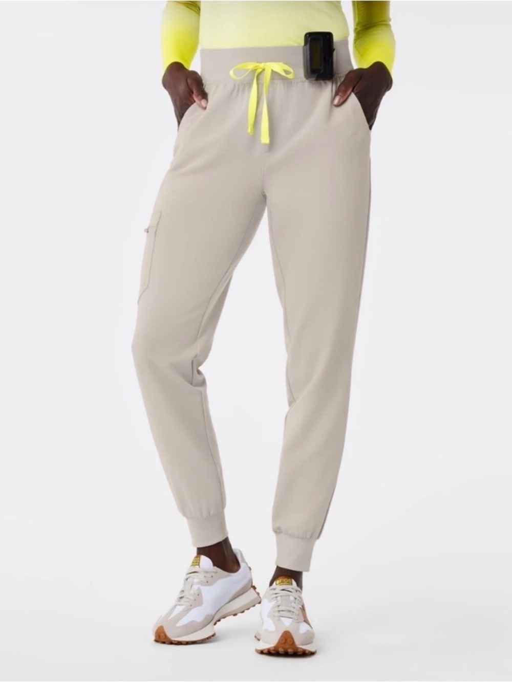 Figs Light Taupe Jogger Scrub Pants